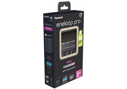 Eneloop BQ-CC65E, Incarcator USB si LCD